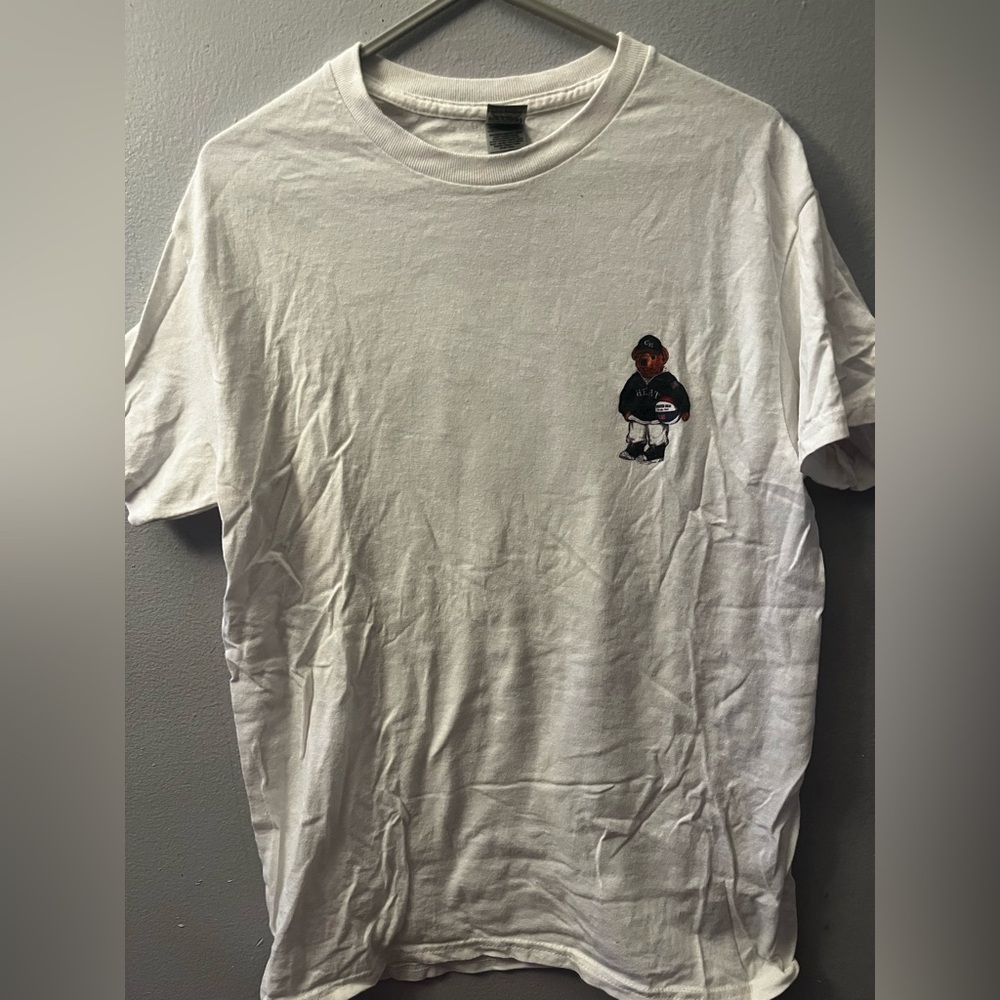 Gildan White Tee with Small Graphic UNISEX